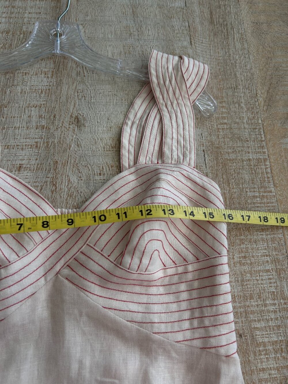 Farm Rio Linen Strelitzia Creme Floral Sleeveless Midi Dress Size Medium NWOT - Picture 10 of 14